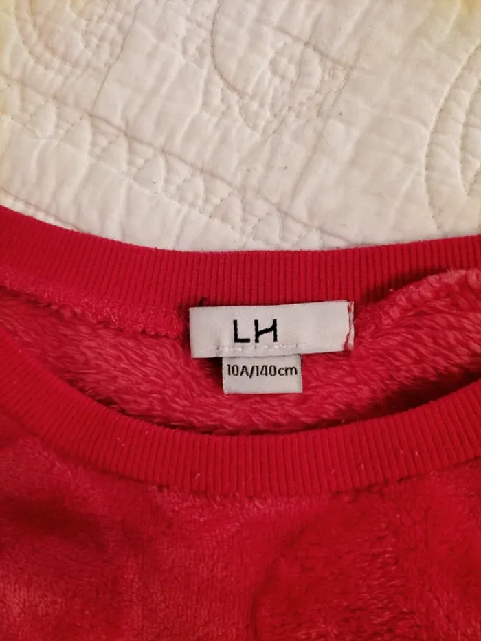 Sweat tout doux - rouge - La Halle - 10 ans - photo numéro 3
