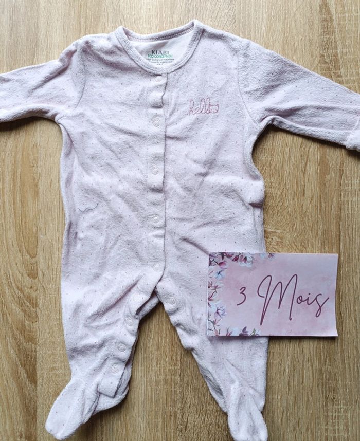 Lot pyjamas 3mois fille Kiabi - photo numéro 7