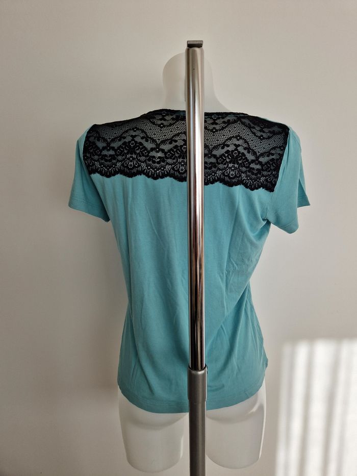 Tee-shirt bleu avec bordage noir dans le dos Armor-Lux - photo numéro 4