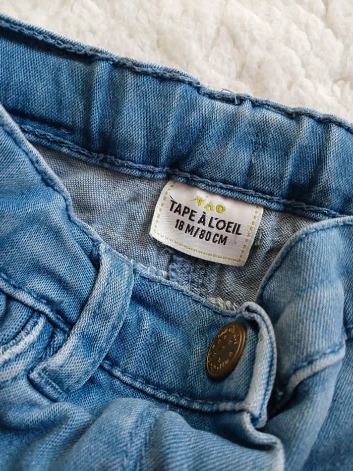 Pantalon en jeans fille taille 18 mois - photo numéro 4
