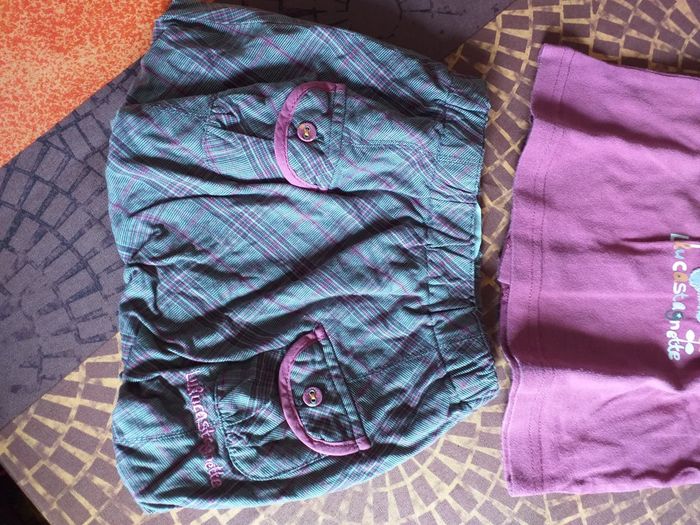 Ensemble jupe et tee shirt fille 6 mois lulu castagnette - photo numéro 2