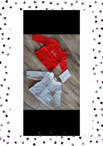 Lot de 2 superbes t-shirts manches longues col claudine à rayures