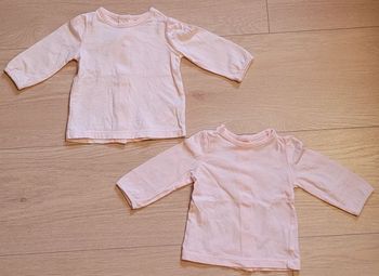 Lot de 2 tee-shirts rose 1mois