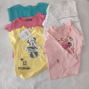 Lot de t-shirt 12mois