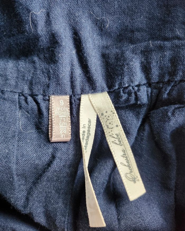 Salopette short bleu marine fille 9 mois - photo numéro 3