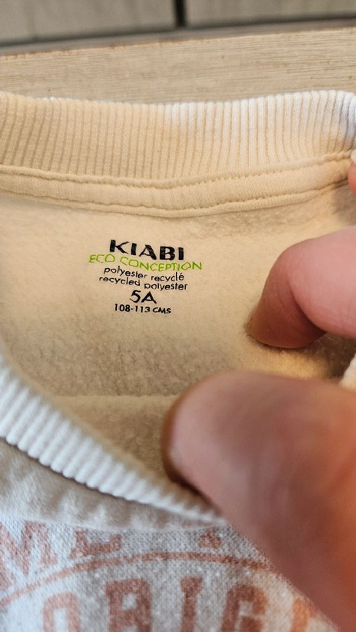 Robe courte d hiver à manches longues, beige, Kiabi, 5 ans - photo numéro 4