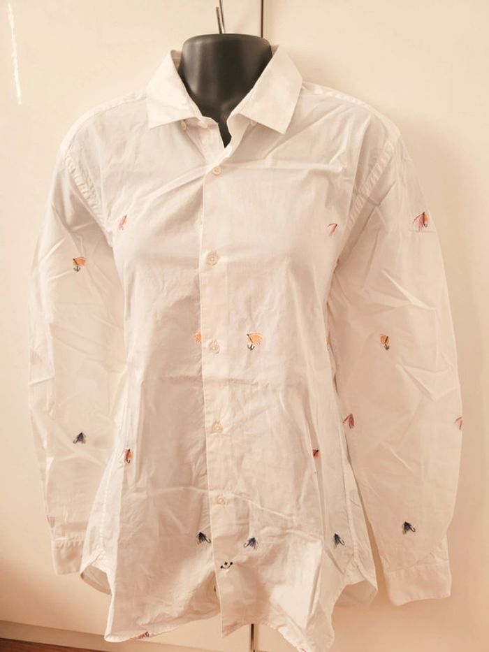 Chemise chemisier blanc Vicomte Albiate Milano Vicomte A Japan 100% coton multicolore - photo numéro 3