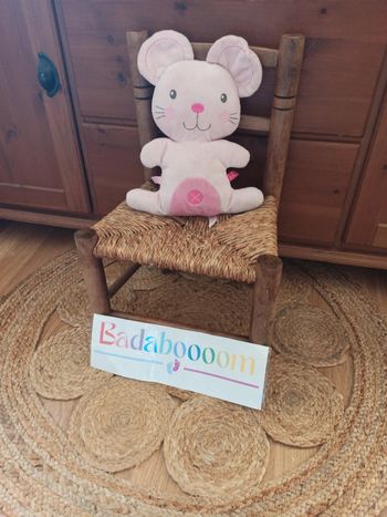 peluche doudou souris rose nicotoy