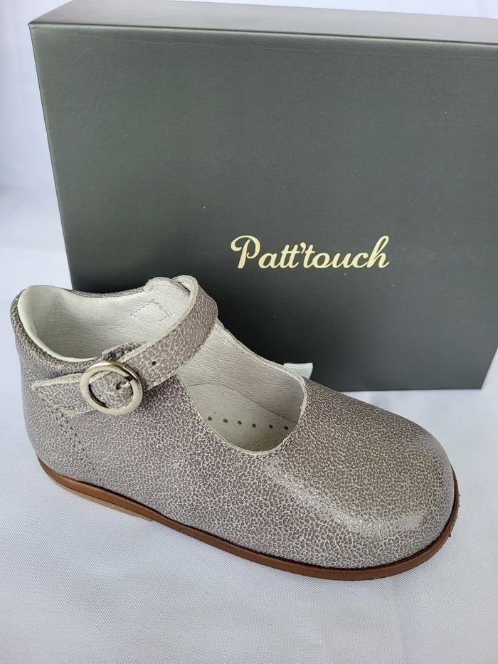 Chaussures charles IX fille en cuir gris Point 23 Made in France 🇨🇵
