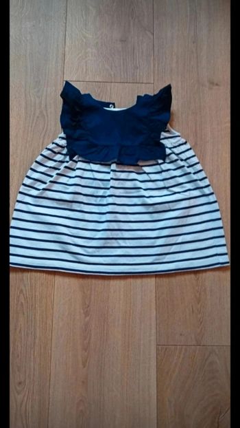 Robe rayée marine et blanche Jacadi 