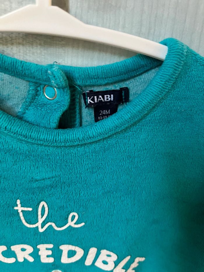 Pyjama polaire bleu turquoise - photo numéro 2