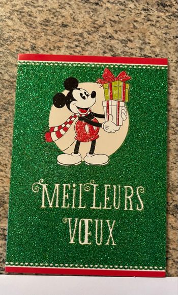 Carte de vœux Disney qui est neuve emballé