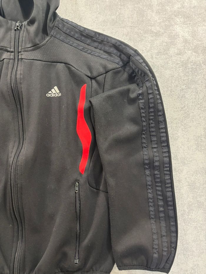 Veste adidas noir et rouge Taille 12 ans - photo numéro 3