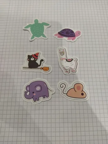 Autocollants thème kawaii (lot E)