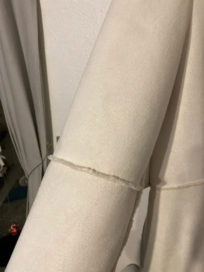 superbe manteau large col blanc cassé Jean-Marc Philippe taille 8: 56 neuf - photo numéro 4
