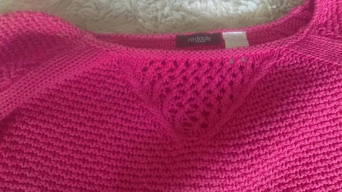 Pull femme oversize à grosses mailles rose T34-36 - La redoute - photo numéro 7