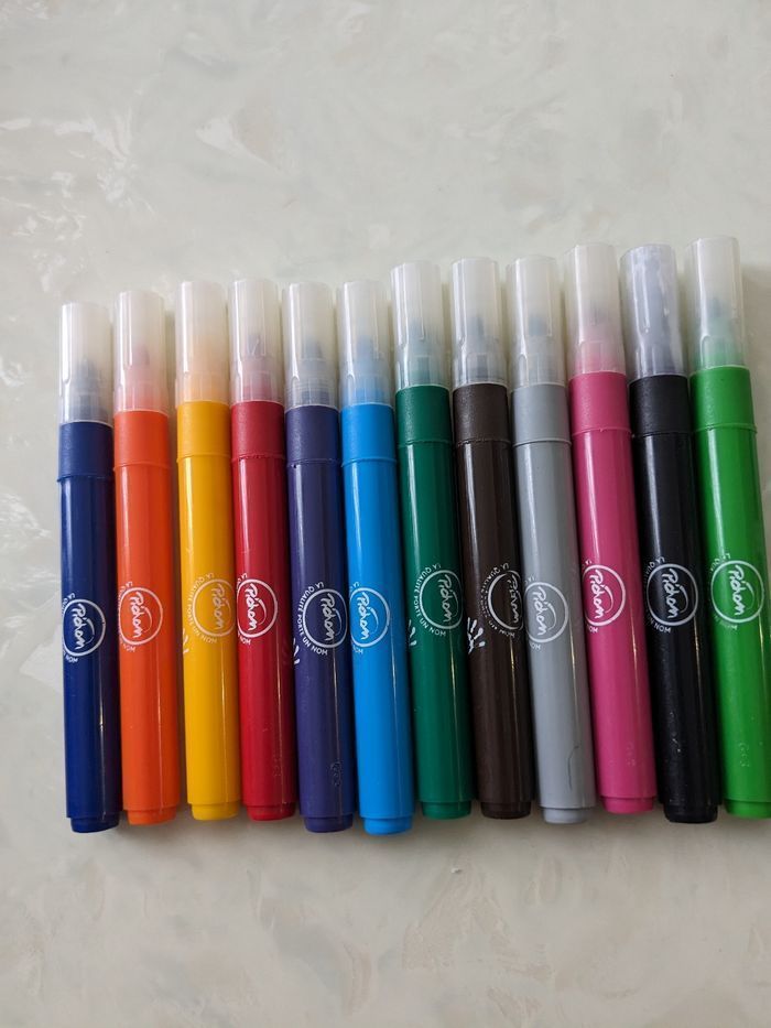 Lot de 33 feutres  Pichon, à grosse pointe. - photo numéro 5