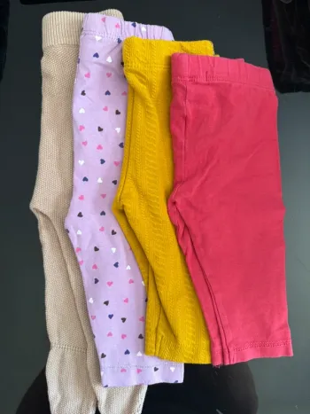 👖 lot de 4 leggings - bébé fille 6 mois - influx - obaïbi ect, très bon état