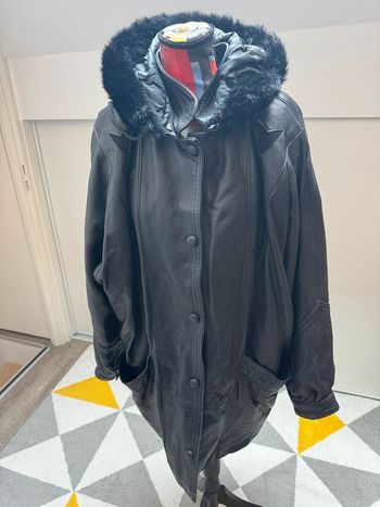Manteau en cuir vintage Taille unique
