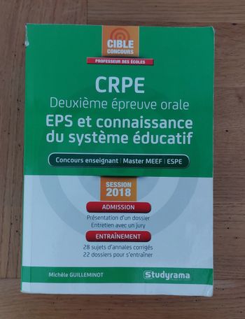 Professeur des écoles CRPE EPS et connaissance du système éducatif