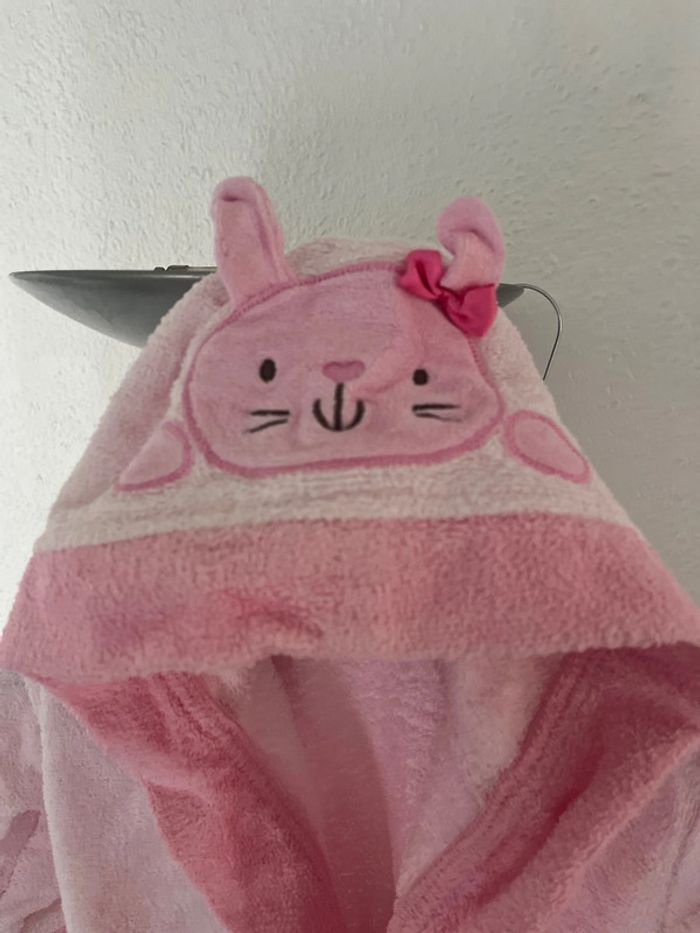 Peignoir lapin avec noeud taille 2 - 3 ans - photo numéro 2