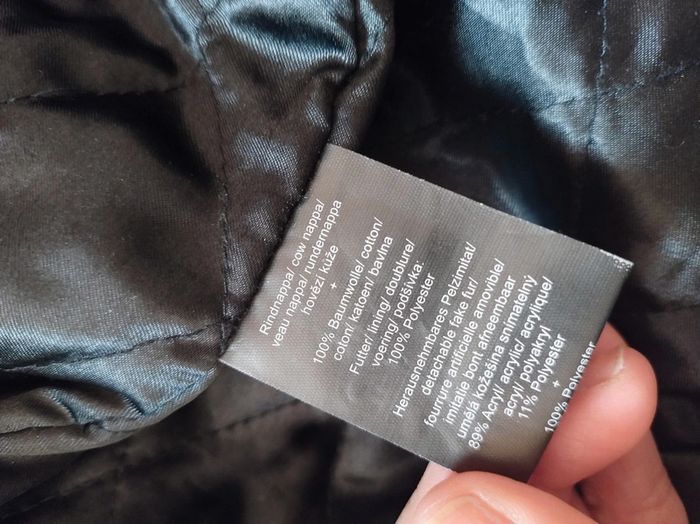 Veste longue bi matière cuir Maze - photo numéro 8