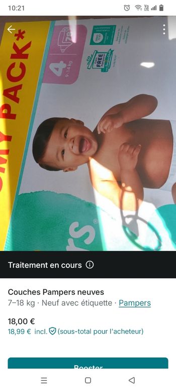 Couches Pampers neuves