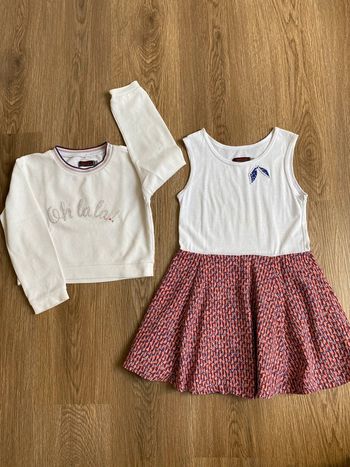Robe et pull fin Catimini 6 ans