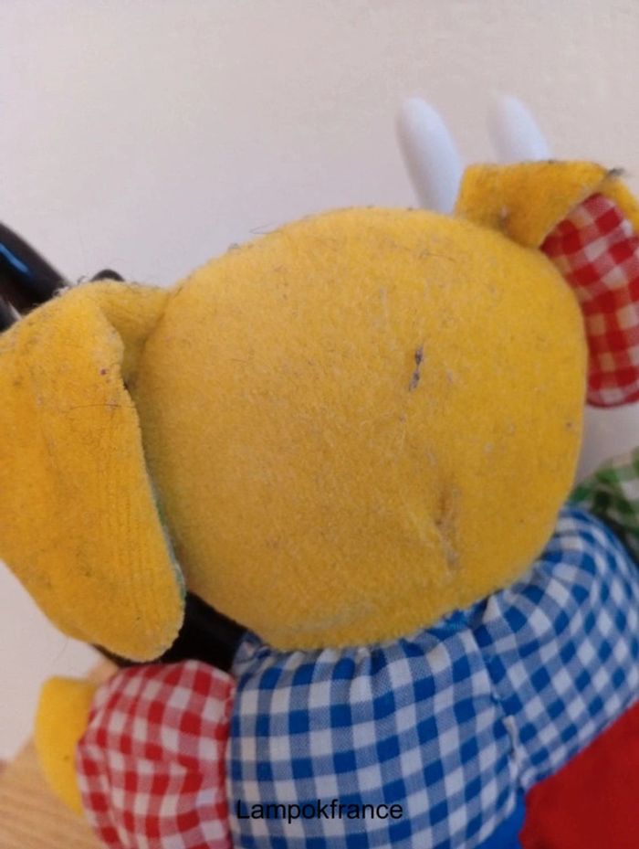 Doudou hochet chien multicolore simpson - photo numéro 3
