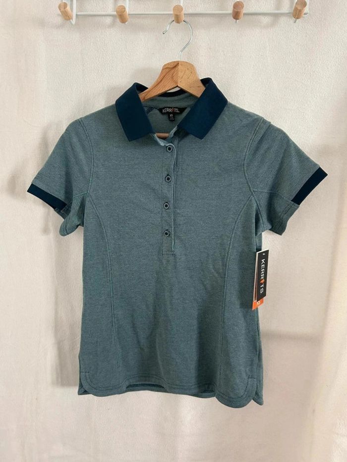 Polo gris et bleu