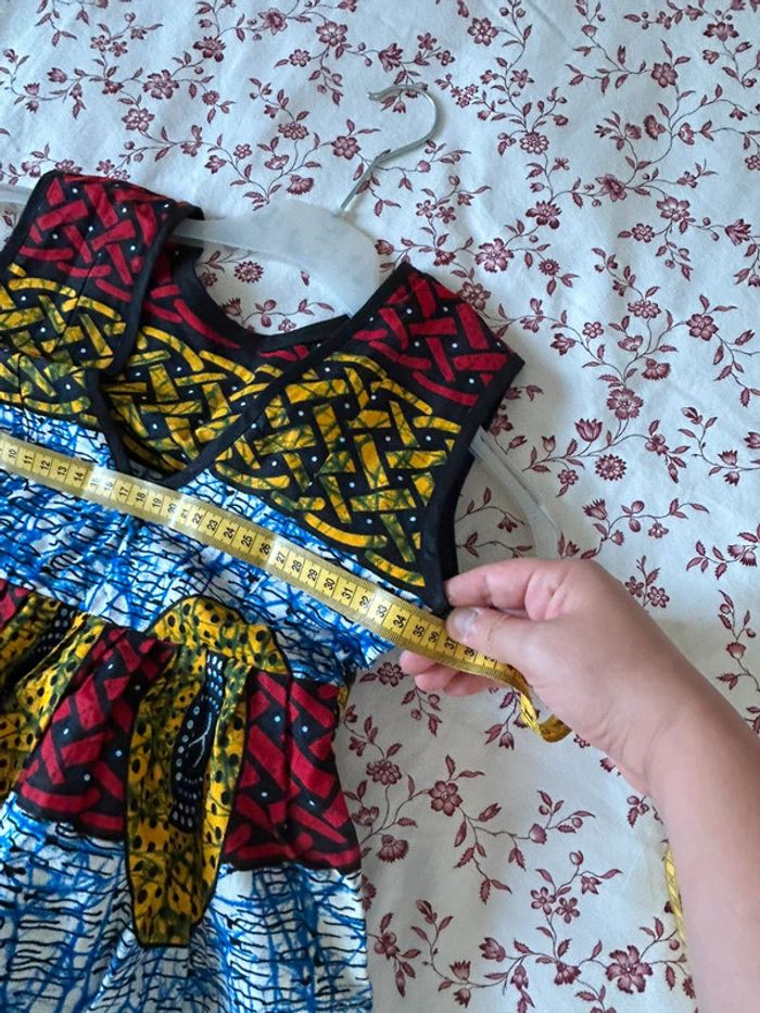 Robe vintage wax Keurgoumac – Création M. Damefall - fille taille 6 ans - photo numéro 7