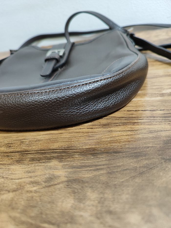 Sac à bandoulière Longchamp en cuir marron - photo numéro 7