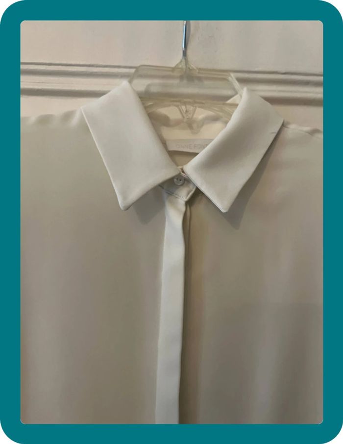 Chemise Sagane acétate offwhite taille 38 - Anne Fontaine - photo numéro 2