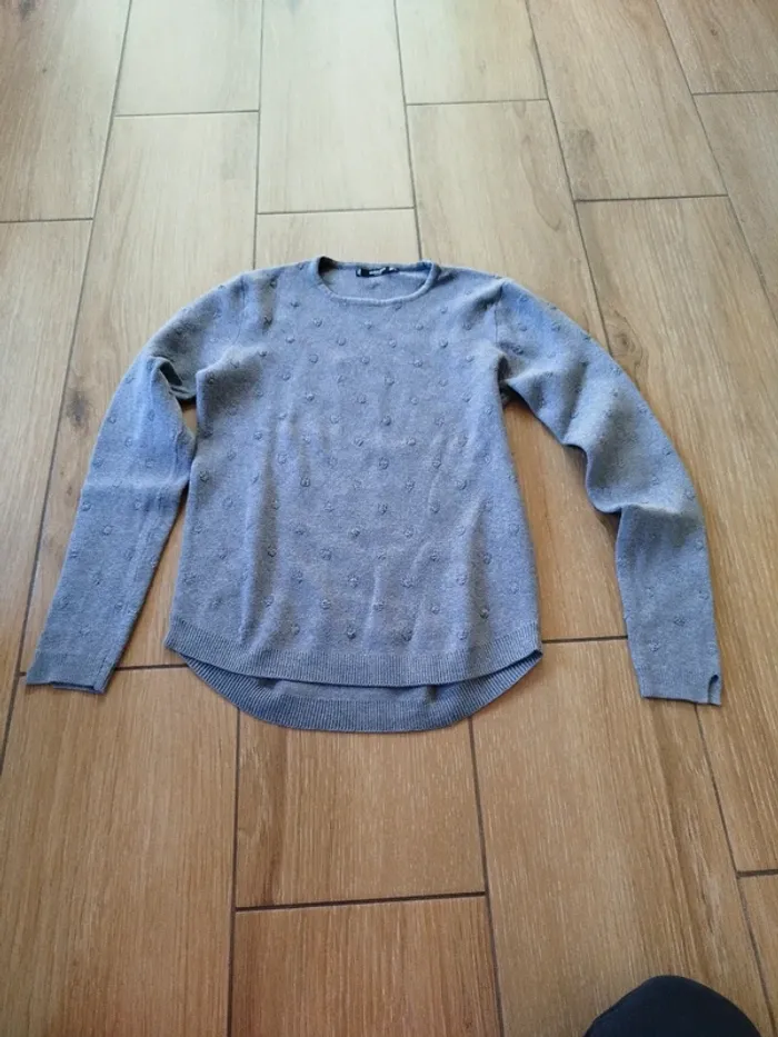 Pull gris femme Mango taille S - photo numéro 2
