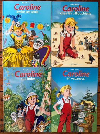 Lot de 4 livres bd Hachette albums Caroline Pierre Probst bords jaunes