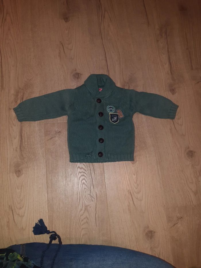 Gilet vert TBE 3mois DPAM - photo numéro 2