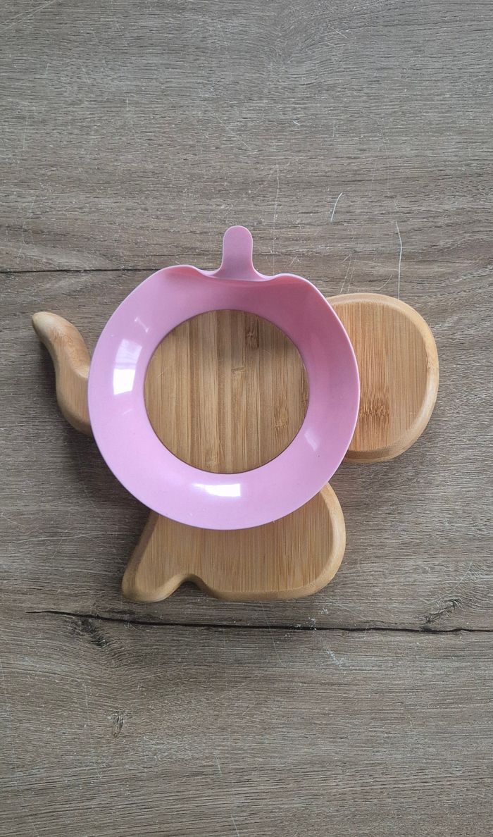 Assiette en bambou avec ventouse 🐘 - photo numéro 3
