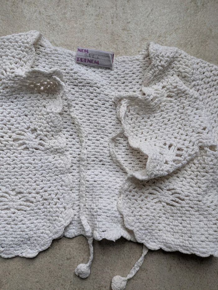 Boléro fille blanc 18 mois - photo numéro 2