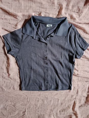 Tee-shirt gris foncé col V femme en M Pimkie