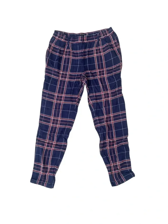 Pantalon fin bleu marine à carreaux Massimo Dutti taille 36