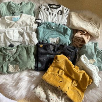 Lot de 10 pyjamas velours 3 mois