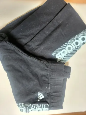 Legging sport femme noir et bleu Adidas taille M