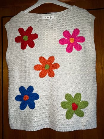 Top débardeur fleurs C.M.P.55 taille unique