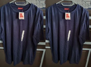 T-shirt marine uni taille L (lot ou unité)