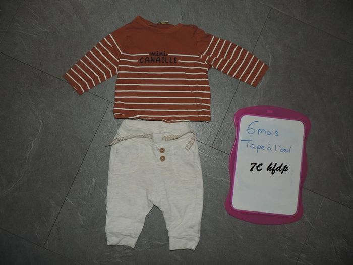 ensemble tape à l'oeil taille 6 mois