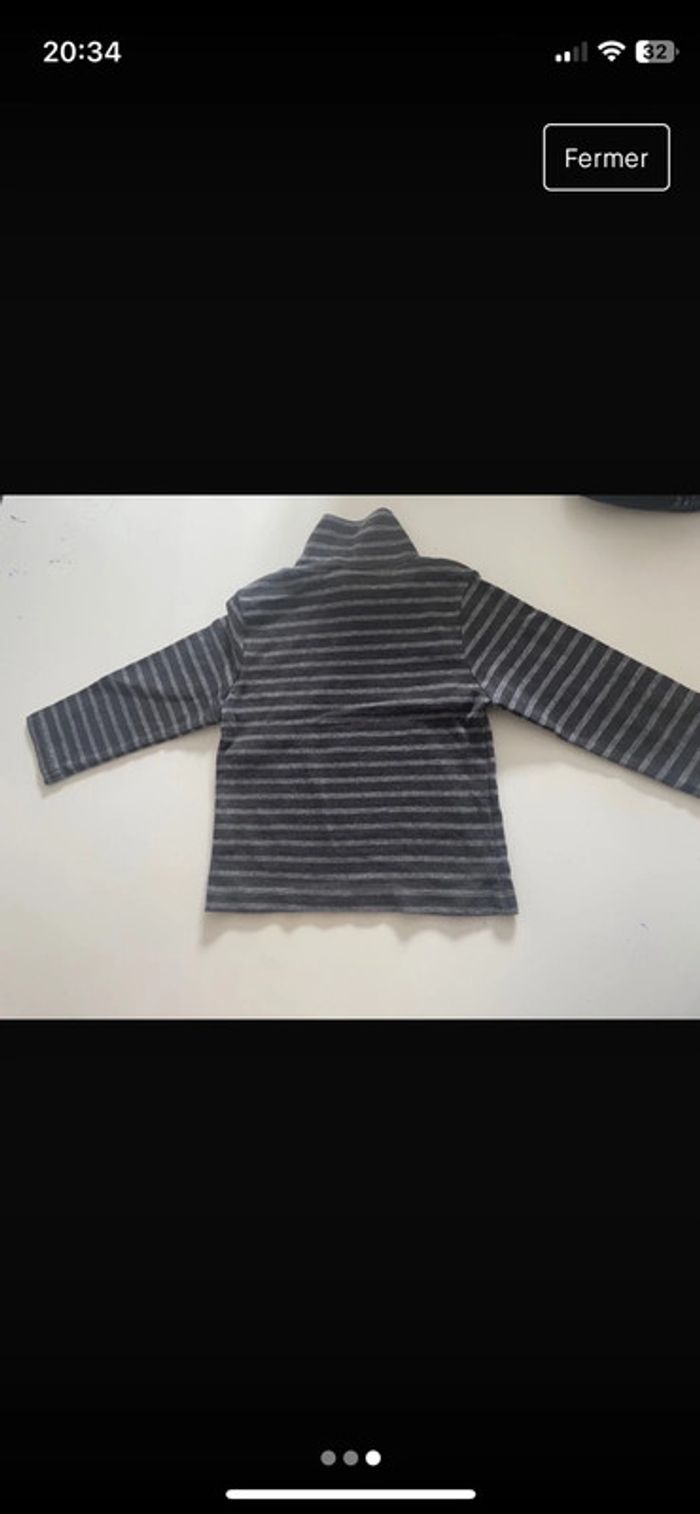 Pull col roulé garçon gris kiabi 3 ans - photo numéro 3
