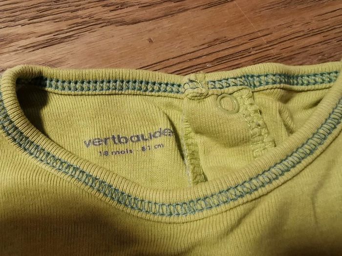 Combi short verbaudet 12 mois vert - photo numéro 2