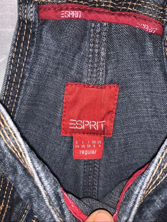 Salopette jean Esprit taille 36 jambes larges régular tres bon état - photo numéro 9