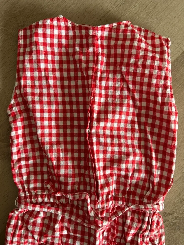 Combinaison pantalon Vichy rouge et blanc - photo numéro 6