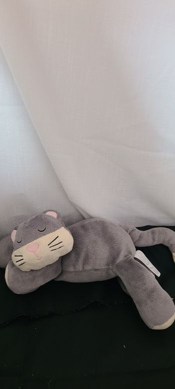 Peluche chat ANIMAL ALLEY gris beige